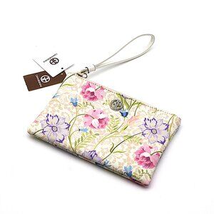 Giani Bernini Floral Lace Wristlet Clutch Silver Multi Floral NEW